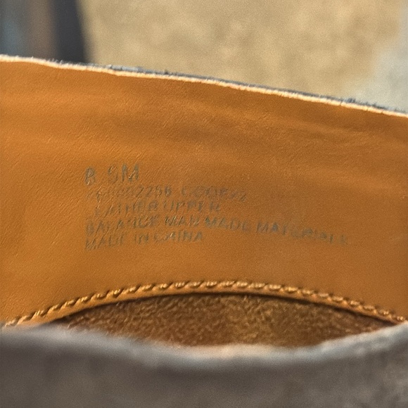 Kork Ease Challis Chunky Gray Suede Leather Mules 8.5 Stacked Heel Comfort Heels - Picture 8 of 11